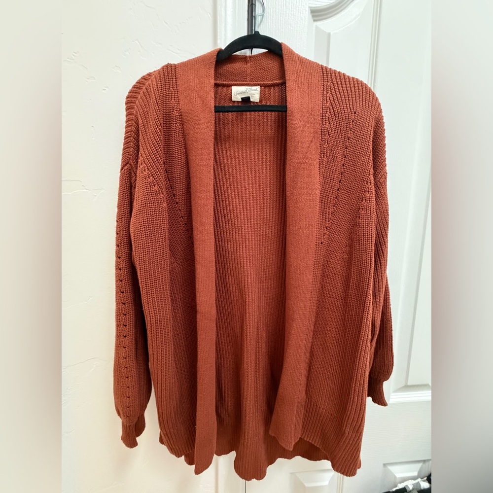 Universal Thread Terracotta Open-Front Cardigan